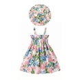 thumbnail image 2 of Enjoytime Toddler Girl Summer Dress Print Ruffle Sleeveless Baby Girl Dresses Beach Casual Floral Sundress with Matching Hat, 2 of 8