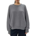 thumbnail image 2 of Chandails pour Femmes 2025 Automne Hiver Chandail Ample à Col Rond Décontracté Coupe Grand Tendance, 2 of 8