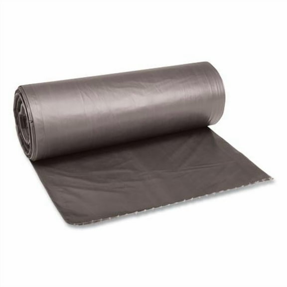 Boardwalk Waste Trash Bags, 60gal, 38 x 58, .95mil, Gray, 25 Bags/Roll, 4 Rolls/CT