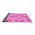 thumbnail image 2 of Ahgly Company Indoor Round Abstract Pink Contemporary Area Rugs, 6' Round, 2 of 4