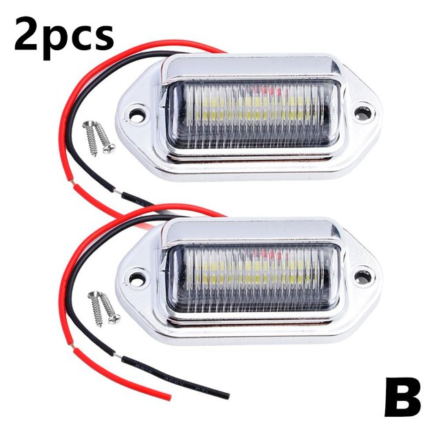 Luz LED para placa de matrícula de coche, lámpara de paso para SUV, camión, remolque, furgoneta, bombillas blancas, productos para matrícula, 2 uds.