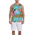 thumbnail image 6 of Rocae Tropical Jungle Flamingo for Men's Basketball Jersey Lightweight and Breathable Athletic Tank Top,Quick-Drying Sports Jersey Large, 6 of 9
