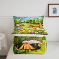 thumbnail image 4 of YST Camper King Bedding Sets Happy Camping Comforter Set,Rv Camper Accessories Bedding Comforter Sets Kids Rainbow Flower Bed Set Cute Butterfly Animal Quilted Comforter Spring Camper Themed, 4 of 6