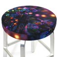 thumbnail image 3 of Goofa Glowing Chameleon Fantasy Art Printed Stool Covers Round, Waterproof Round Bar Stool Covers Anti-Slip Round Bar Stool Seat Cover with Elastic Bands Durable-13 inch, 3 of 7