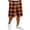 BD22_Orange, variant on Resicozy Plaid Shorts for Men Casual Classic Fit Elastic Waist Bermuda Short Straight Leg Loose Y2k Lounge Shorts with Pocket Dark Blue M