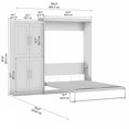 thumbnail image 2 of Bestar Pur 101" Engineered Wood Queen Murphy Bed with Wardrobe in Bark Gray, 2 of 6