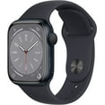 thumbnail image 1 of Restored Apple Watch Series 8 GPS 41mm Midnight Aluminum Case with Midnight Sport Band - S/M (Refurbished), 1 of 2