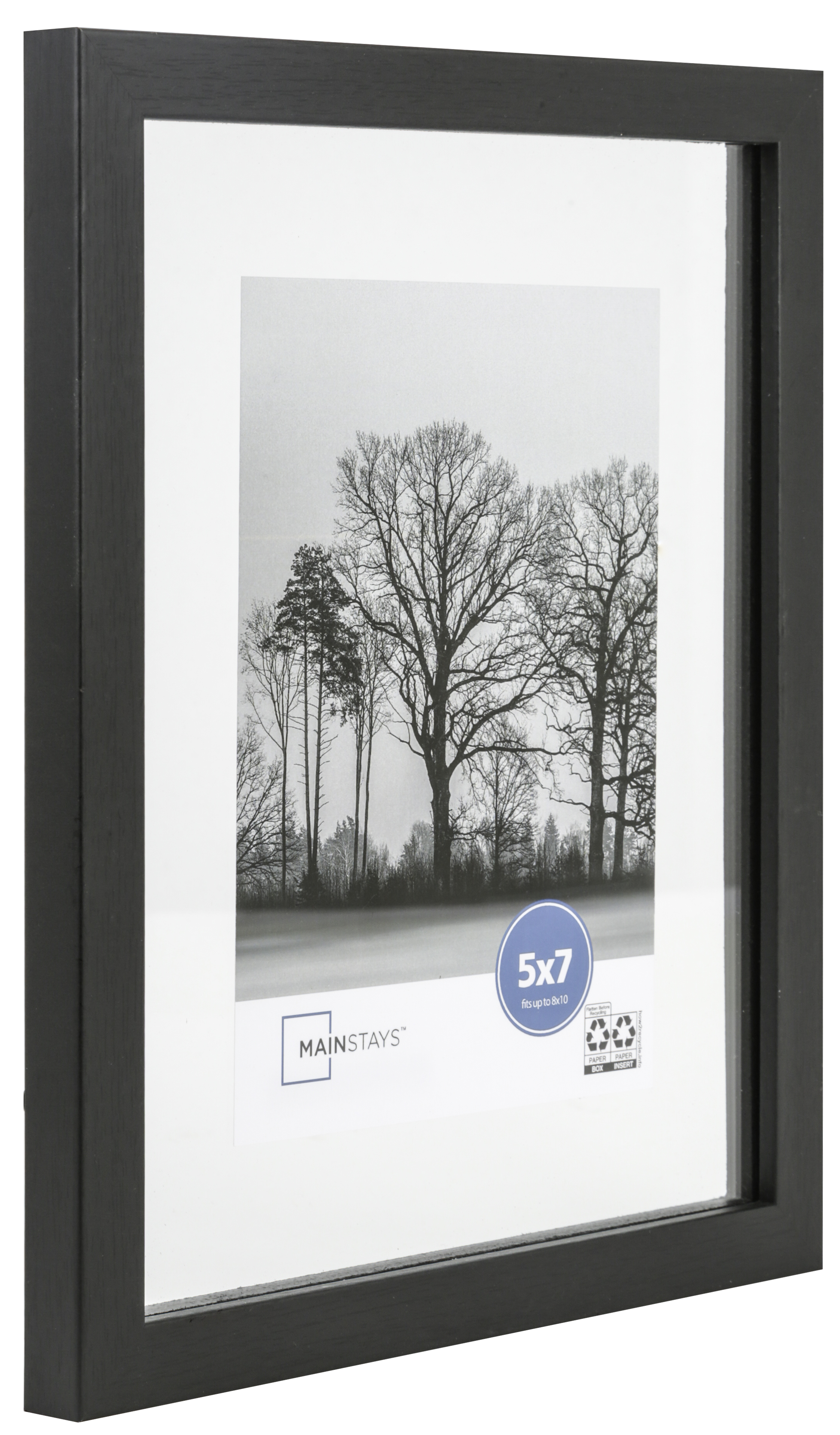 Mainstays Linear Float Picture Frame, Black, 8 x 10 Matted photo 5