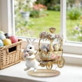 thumbnail image 6 of Japceit Pull Along Rabbit Acrylic Ornament, Cute Bunny on Wheels Decor for Home and Desk, Colorful Acrylic Figurine for Bedroom, Study, and Easter Holiday Display, 6 of 6