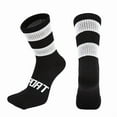 thumbnail image 1 of Cotton Reflective Cycling Socks High-Visibility Breathable Athletic Socks Bike Riding Running Socks for Men and Women Black, 1 of 2