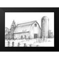 thumbnail image 2 of Harper, Ethan 14x11 Black Modern Framed Museum Art Print Titled - Black and White Barn Study I, 2 of 5