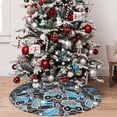 thumbnail image 5 of Rateoe Blue Excavator Print Christmas Tree Skirt 48" for Xmas Holiday New Year Party Circle Tree Mat Ornaments Decoration, 5 of 7