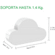thumbnail image 2 of Nube Porta Llaves Magnetico Para Pared Organizador Llavero Xtellar Blanco, 2 of 4