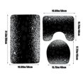 thumbnail image 3 of Silver Black Glitter Bathroom Rugs 3-Piece, Bath Mat Set Super Absorbent Toilet Lid Cover and Soft Plush,Non-Slip Bath Rug Floor for Tub, Shower, Bathroom, 3 of 6