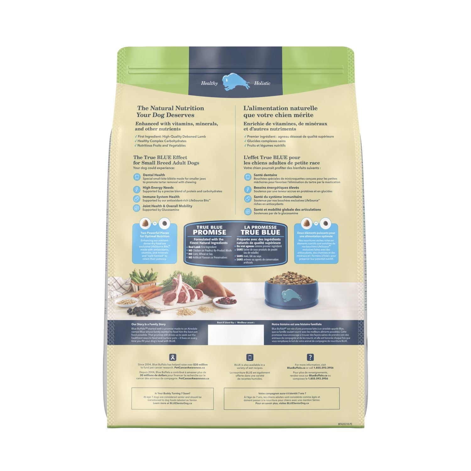 BLUE Life Protection Formula Small Breed Adult Lamb & Brown Rice Dry Dog Food 4.99kg