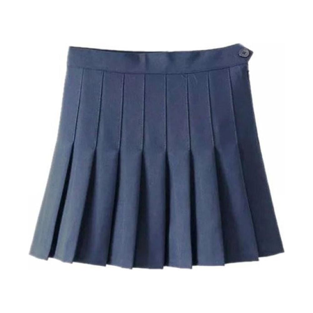 High waisted pleated school skirt hot sale