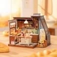 thumbnail image 2 of Rolife Baking Kitchen DIY Miniature Dollhouse Wooden Toy for Adult Child Gift, 2 of 11