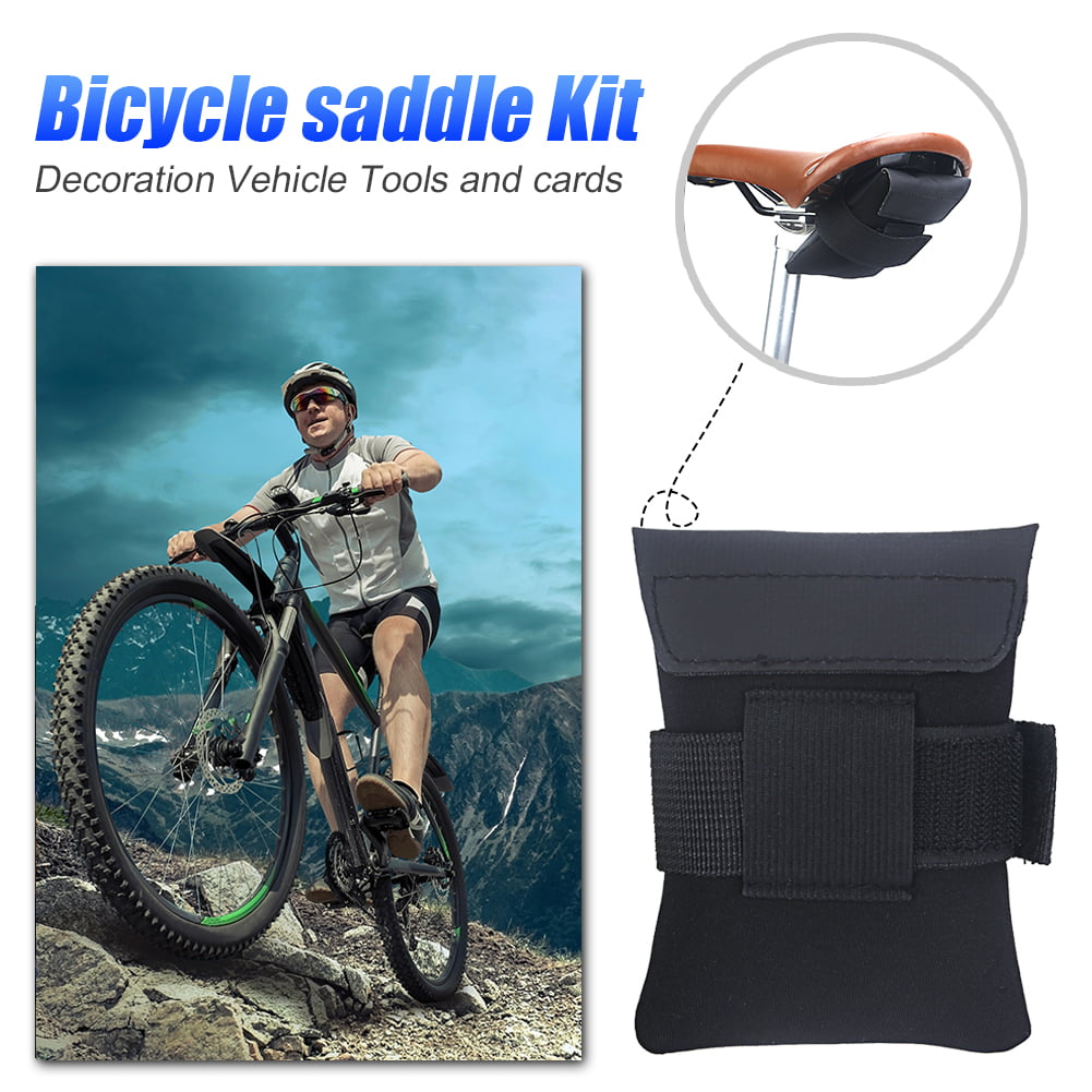 Details about   UN3F Bicycle Saddle Bag Folding Bike Seat Cushion Toolkit Cycling Pouch Black 