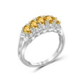 thumbnail image 3 of JewelersClub Citrine Ring Birthstone Jewelry – 1.10 Carat Citrine 0.925 Sterling Silver Ring Jewelry with White Diamond Accent – Gemstone Rings with Hypoallergenic 0.925 Sterling Silver Band, 3 of 4