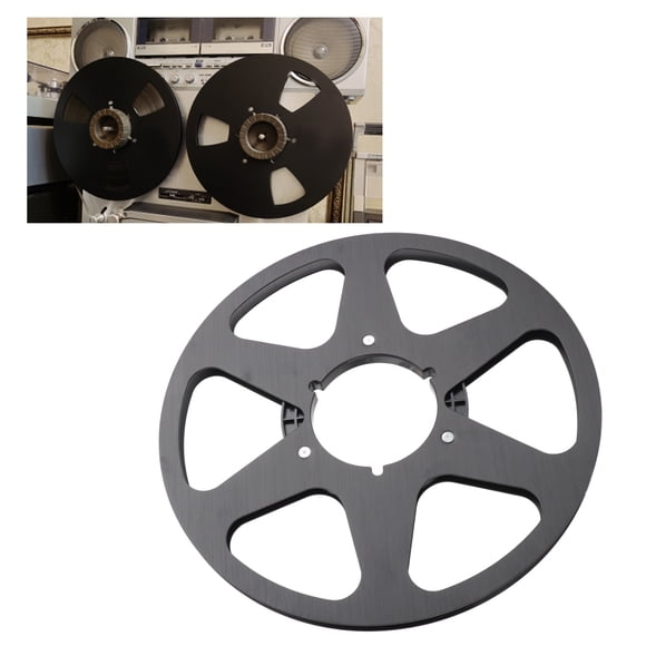 CARRETE DE RECOGIDA DE 10 PULGADAS, CARRETE DE RECOGIDA DE ALUMINIO VACHO CON 6 AGUJEROS, CARRETE DE RECOGIDA DE CARRETE ABIERTO, CARRETE DE CINTA VACHA PARA GRABADORA DE CINTA