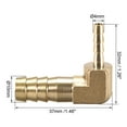 thumbnail image 2 of 10mm to 4mm Barb Brass Hose Fitting 90 Degree Elbow Pipe Connector Coupler Tubing Adapter 2 pcs, 2 of 3