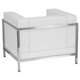 thumbnail image 2 of Scranton & Co Leather Reception Chair in White, 2 of 2