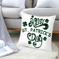 thumbnail image 3 of Fundas de almohada para el Día de San Patricio, funda de cojín decorativa a cuadros de búfalo, algodón y lino Estilo4, 3 of 7