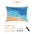 thumbnail image 6 of Sun Shade Sail 12x16Ft Blue Gradient Seaside Ocean Wave Ombre Uv Block Sunshade Canopy Outdoor Shade Cover Rectangle Shade Cloth For Patio Garden Yard Deck Pergola, 6 of 6