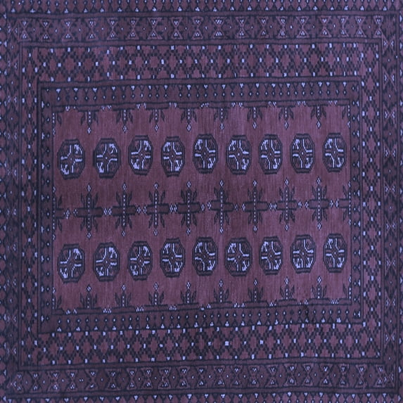 Ahgly Company Machine Washable Indoor Square Persian Blue Traditional Area Rugs, 8' Square