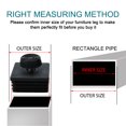 thumbnail image 4 of Unique Bargains Leveling Feet 50 x 50mm Square Tube Inserts Kit Furniture Glide Adjustable Leveler for Chair Desk Leg 8 Sets, 4 of 7