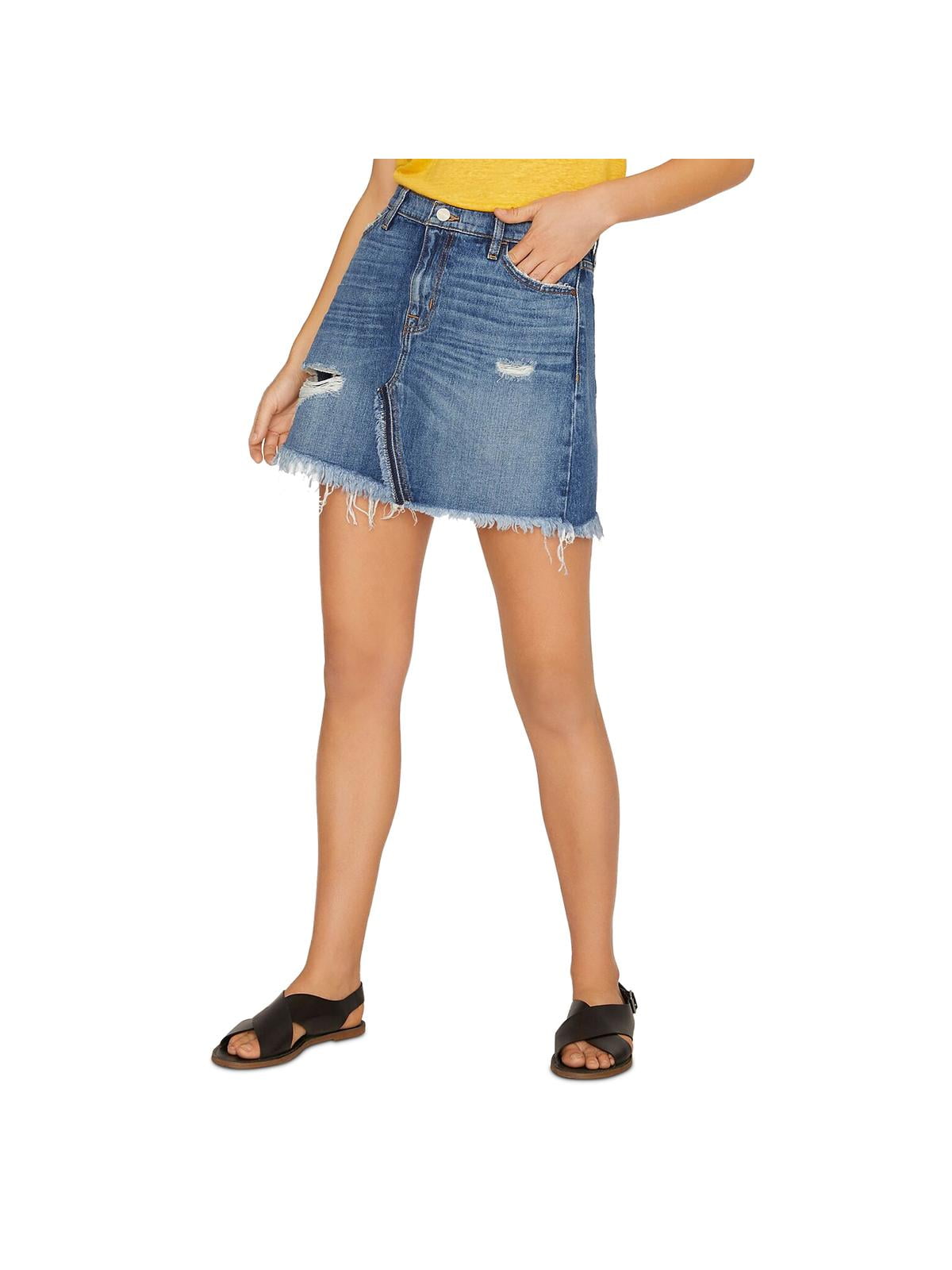 blue jean skirt walmart