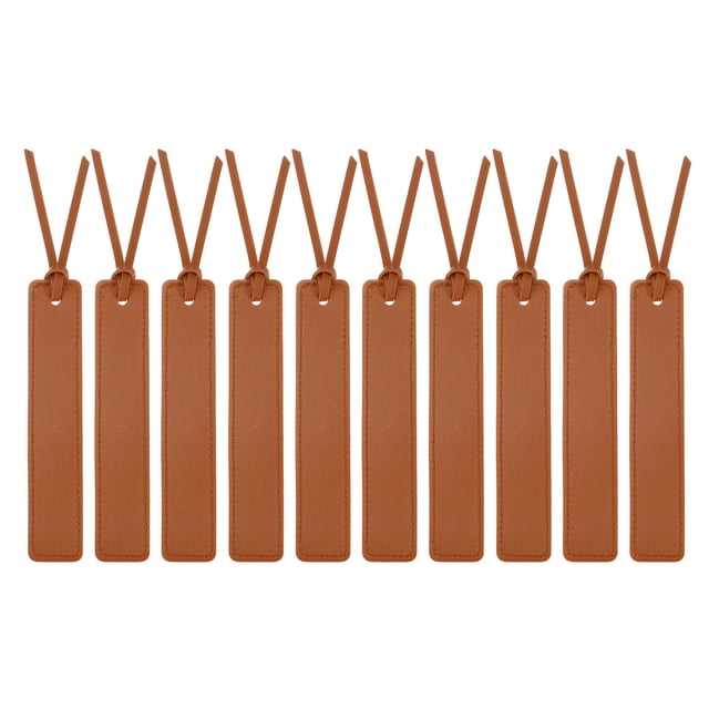 Uxcell 10 Pcs Marcador de Cuero, Marcadores de Páginas de Cuero con Cuerda de Cuero para Lectura de Libros, Accesorios para Amantes de los Libros, Escritores, Hombres, Mujeres, Profesores, Burdeos