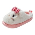 thumbnail image 5 of Cute Animal Slippers for Kids Fuzzy House Slippers Soft Warm Anti-Skid Memory Foam Slip on Shoes, 5 of 7