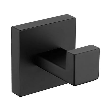 

2pcs 304 Stainless Steel Single Clothes Hook Perforated Bathroom Robe Hook Coat Hook Wall Hook black