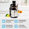 thumbnail image 3 of Extractor de jugos PowerXL SHL-90-SC acero y negro con accesorios, 3 of 5