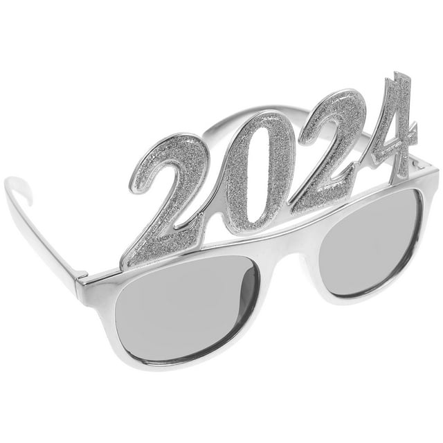 Minkissy Lunettes de Fête du Réveillon Argentées Décoratives 1ensemble Rentrée des Classes
