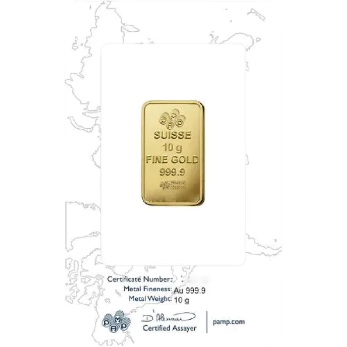 10 grams PAMP Suisse Rosa Gold Bar .9999 pure