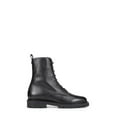 thumbnail image 3 of Sam Edelman Elliott Black Leather Rounded Toe Combat Ankle Lug Sole Boots (BLACK LEATHER, 5), 3 of 6