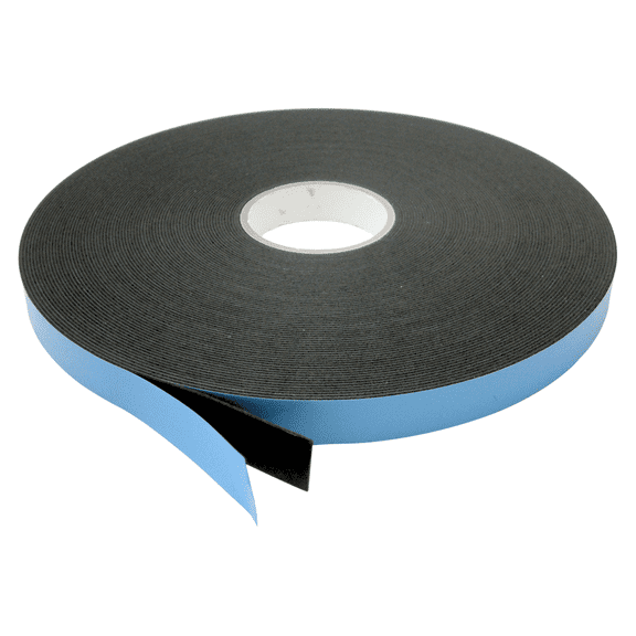 JVCC Window Glazing Tape [Double-Sided, Closed Cell] (DC-WGT-01): 1 in. x 50 yds. x 1/16 in. thick (Black)