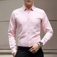 thumbnail image 5 of Men's Shirts Long Sleeve Drill Button Business Formal Social Wrinkle, 5 of 13