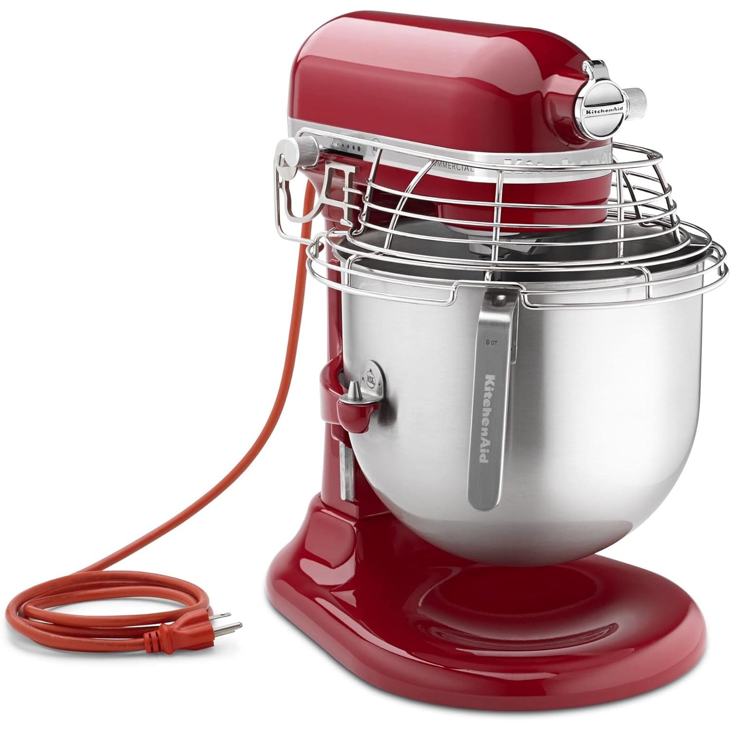 KitchenAid KSMC895ER 8-Quart Commercial Countertop Mixer with Bowl-Guard,  10-Speed, Gear-Driven, Empire Red 