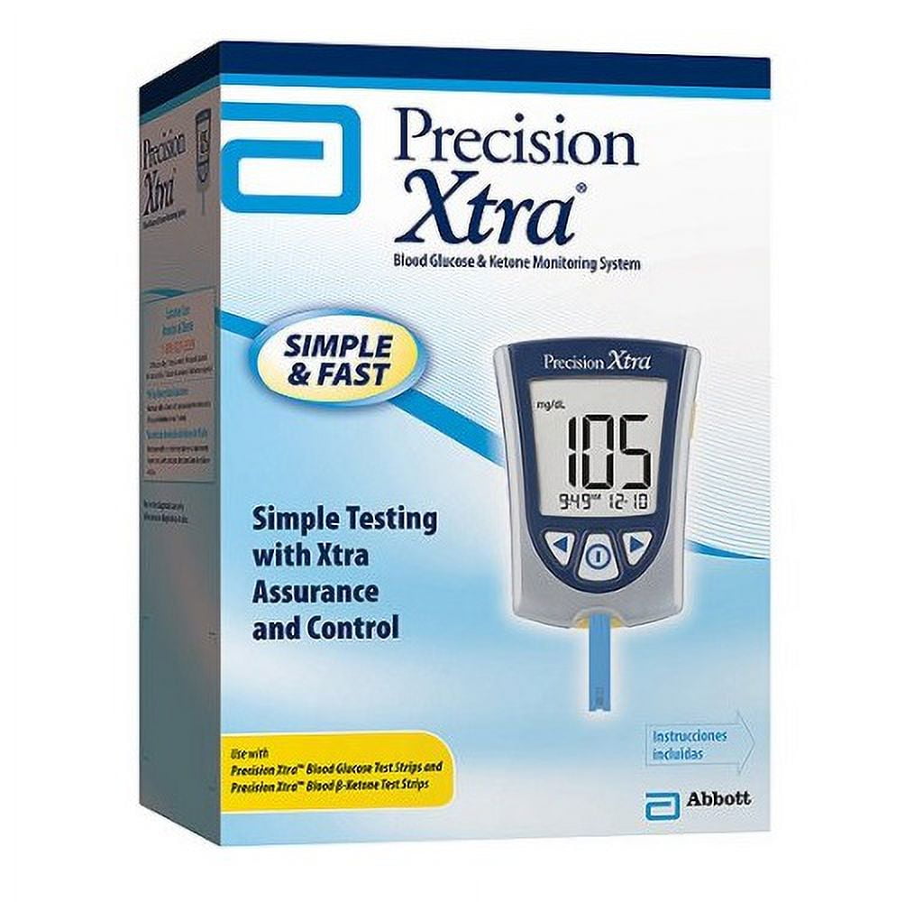 Blood Glucose Test Strips Precision Xtra® 100 Strips per Box 0.6