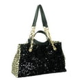 thumbnail image 2 of [My Love] Stylish Black Four Carrying Handles Bag Handbag Purse, 2 of 3