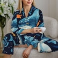 thumbnail image 6 of Sikiie Playful Whales Underwater Scene Pajamas for Women Set, Womens Pajama Sets, Lounge Sets for Women, 2pjs for Women-XX-Large, 6 of 7
