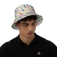 thumbnail image 4 of Balery Cute Dinosaur Sombreros para el sol para hombre y mujer, sombrero de pescador con UPF 50+, 4 of 6
