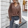 thumbnail image 3 of Jersey de invierno Ticfox blusa de mujer manga larga hogar otoño, 3 of 9