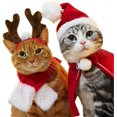 thumbnail image 1 of KAIYANG Conjunto navideño de 4 piezas para perros con pajarita, bonito disfraz para gatos y cachorros, 1 of 5