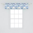 thumbnail image 2 of Ambesonne Pastel Window Valance, Sky Clouds Drawn Polka Dots, 42" x 12", Pale Azure Blue Pale Pink, 2 of 3