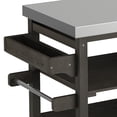 thumbnail image 4 of Dextrus Grill Carts Outdoor With Storage Cabinet and Wheels, Solid Wood Kitchen Island,Bar Cart, 4 of 6