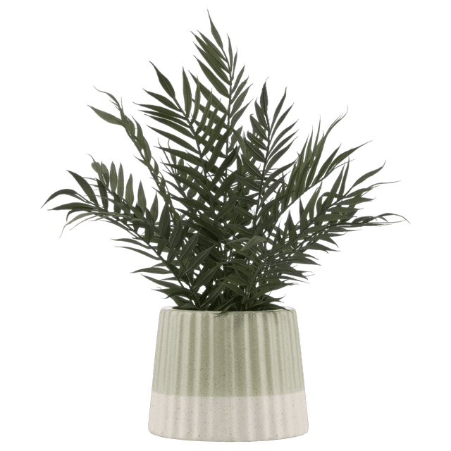 Bouclair Light Beige Artificial Fern in Ceramic Pot